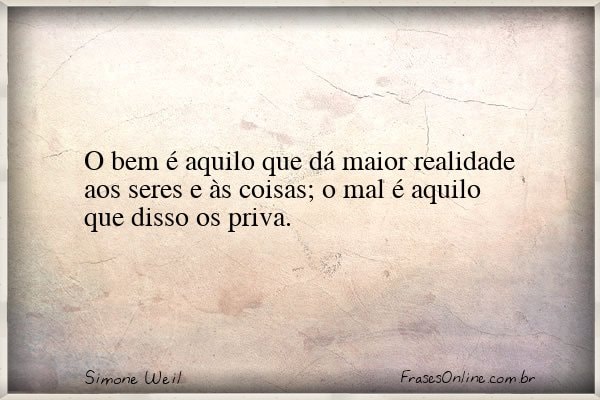 Frase de Simone Weil