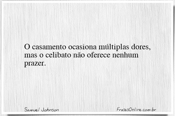 Frase de Samuel Johnson