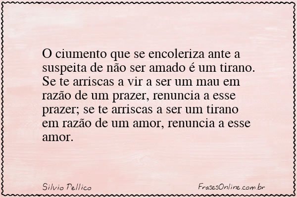 Frase de Silvio Pellico