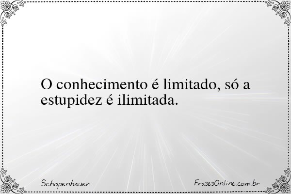 Frase de Schopenhauer