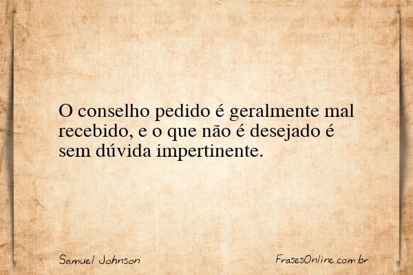 Frase de Samuel Johnson