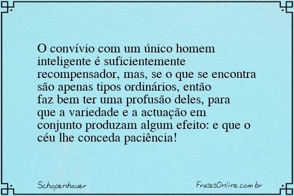 Frase de Schopenhauer