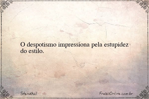 Frase de Stendhal