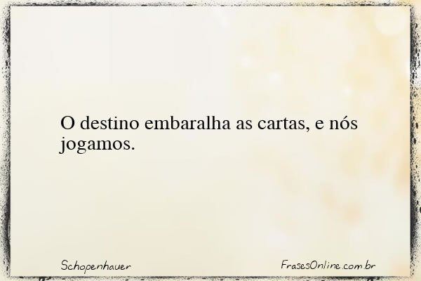 Frase de Schopenhauer