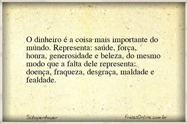 Frase de Schopenhauer