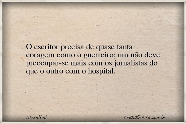 Frase de Stendhal
