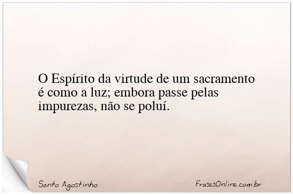 Frase de Santo Agostinho