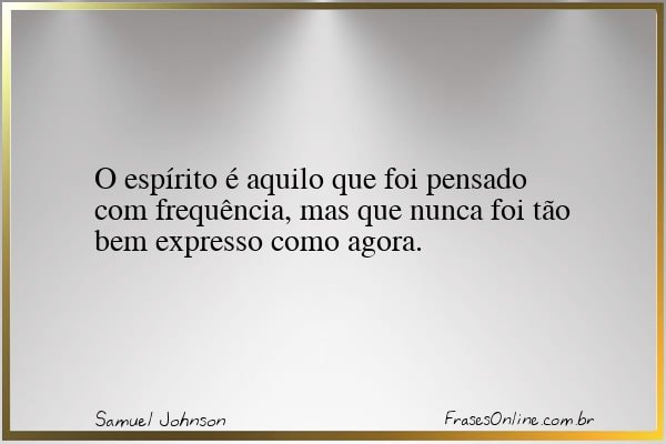 Frase de Samuel Johnson