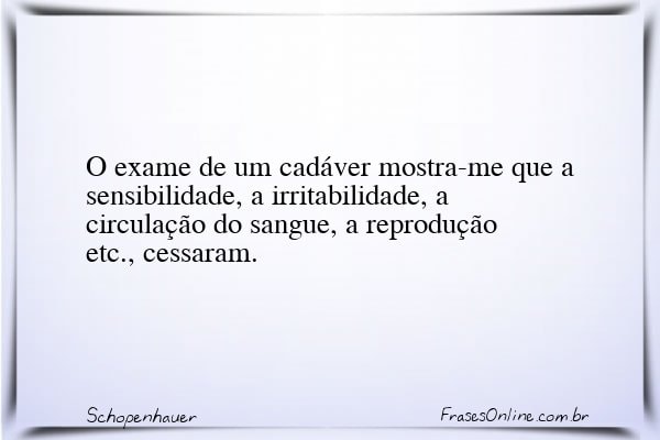 Frase de Schopenhauer
