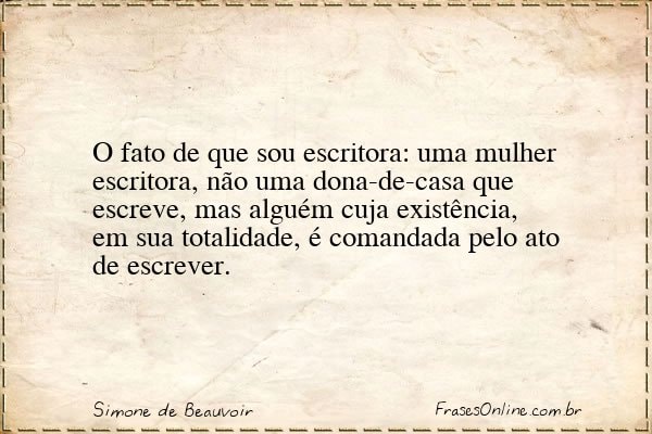 Frase de Simone de Beauvoir