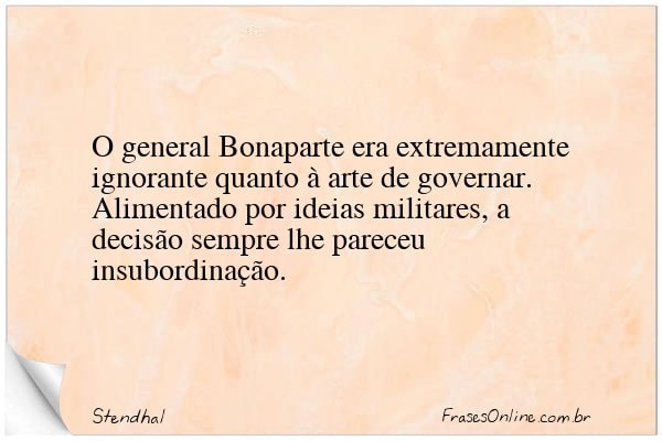 Frase de Stendhal