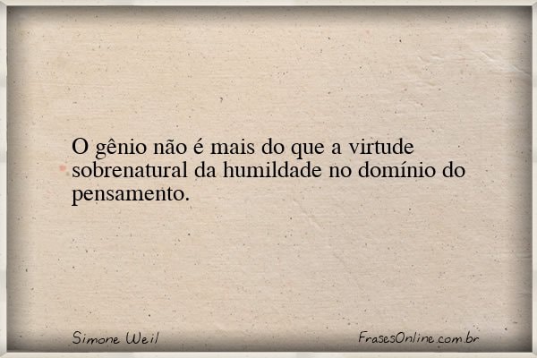 Frase de Simone Weil