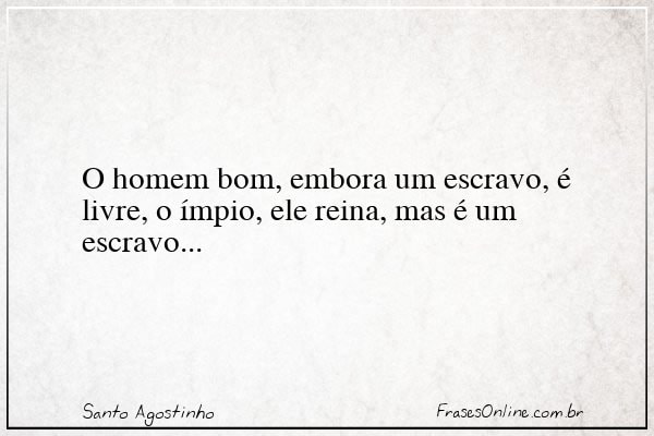 Frase de Santo Agostinho