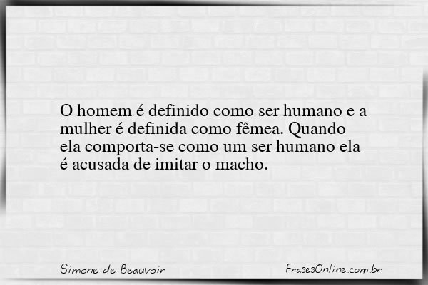 Frase de Simone de Beauvoir
