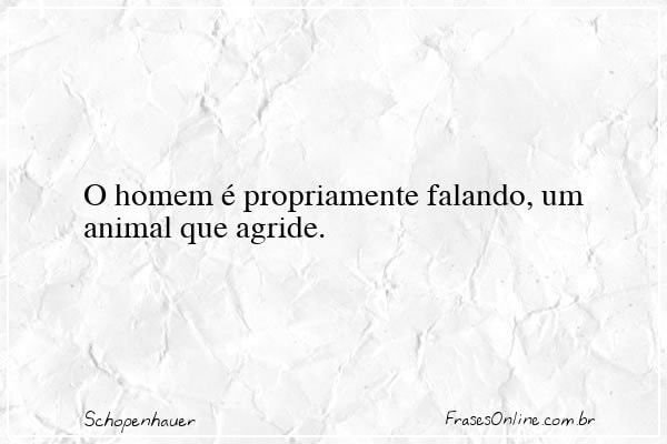 Frase de Schopenhauer