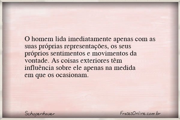 Frase de Schopenhauer