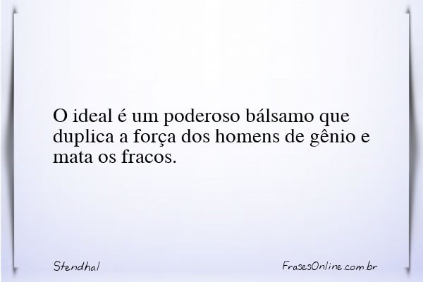 Frase de Stendhal