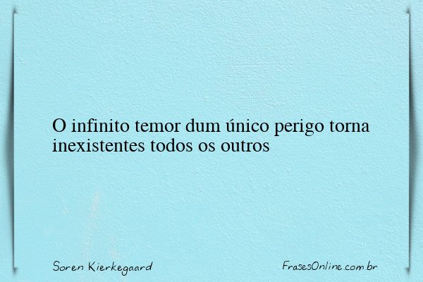 Frase de Soren Kierkegaard