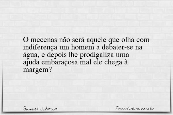Frase de Samuel Johnson