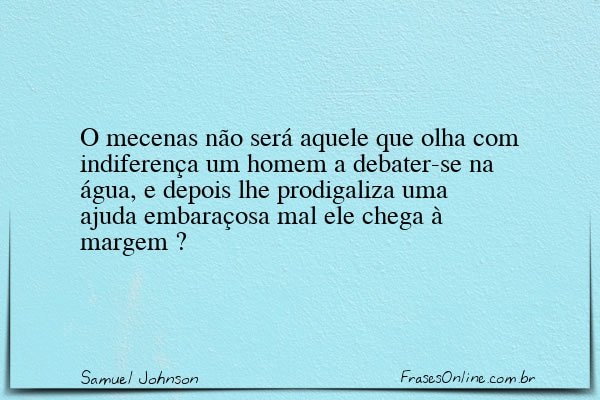 Frase de Samuel Johnson