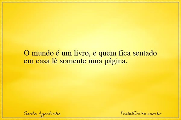 Frase de Santo Agostinho