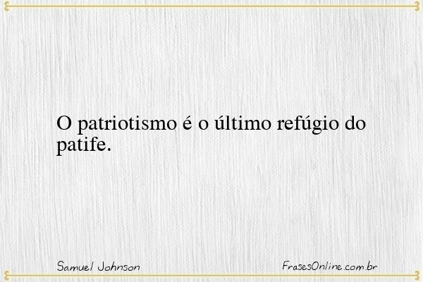 Frase de Samuel Johnson