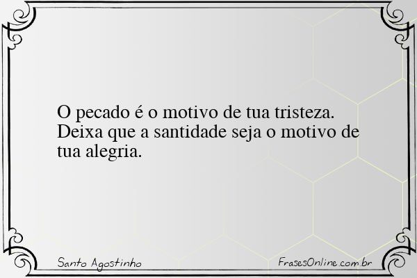 Frase de Santo Agostinho