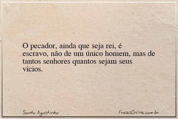 Frase de Santo Agostinho
