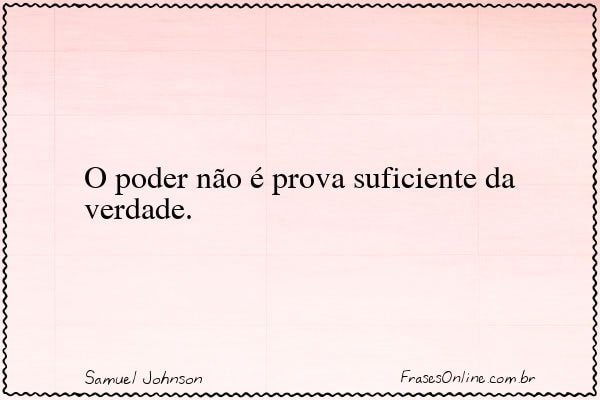 Frase de Samuel Johnson