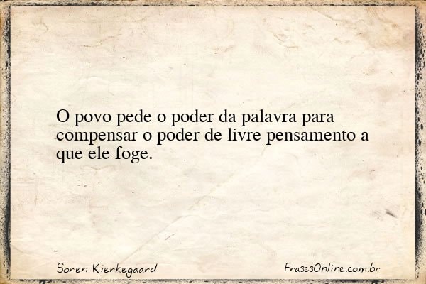 Frase de Soren Kierkegaard