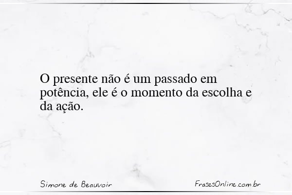 Frase de Simone de Beauvoir