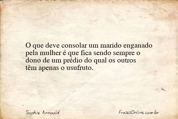 Frase de Sophie Arnould