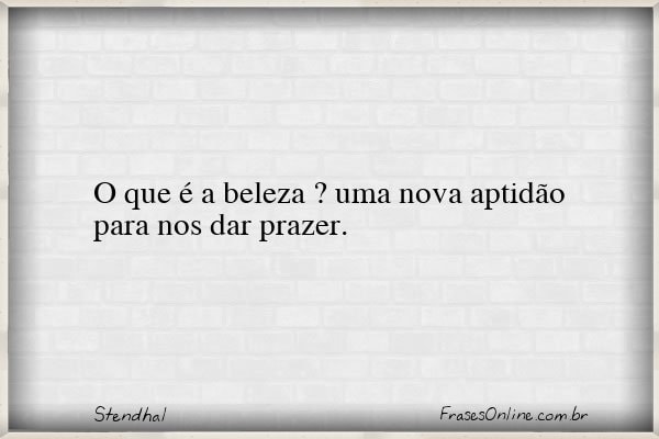 Frase de Stendhal