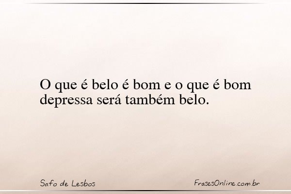 Frase de Safo de Lesbos