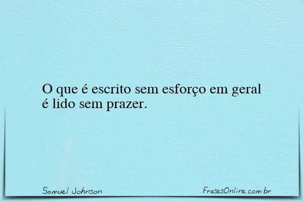 Frase de Samuel Johnson