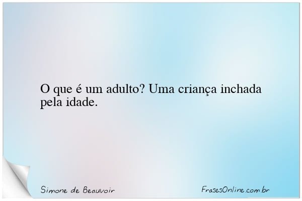 Frase de Simone de Beauvoir