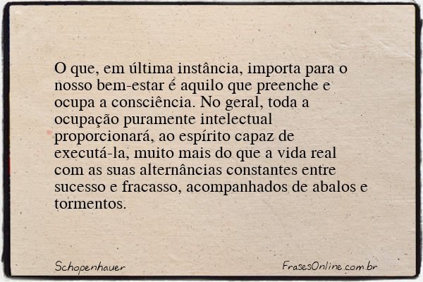 Frase de Schopenhauer