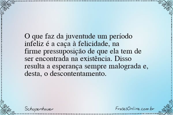 Frase de Schopenhauer