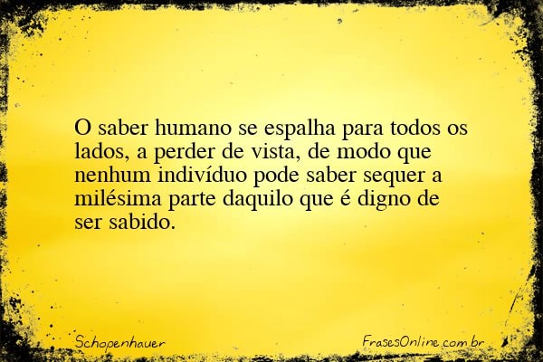 Frase de Schopenhauer
