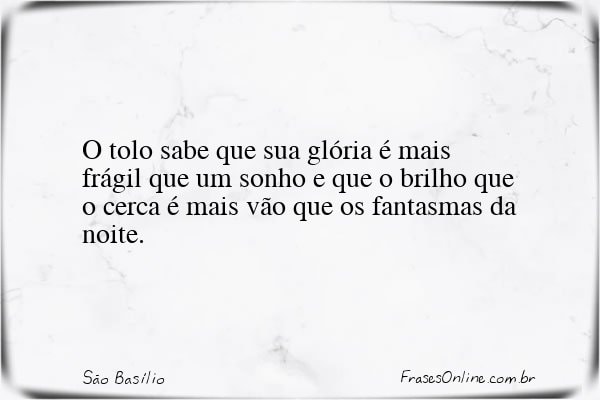 Frase de São Basílio