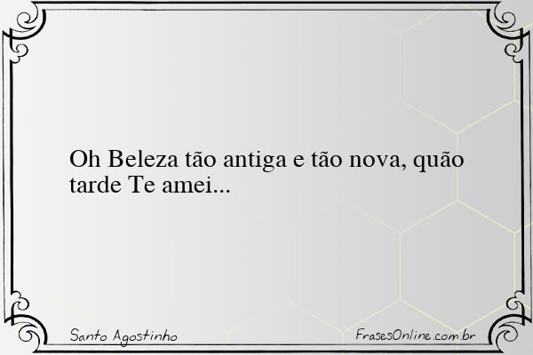 Frase de Santo Agostinho