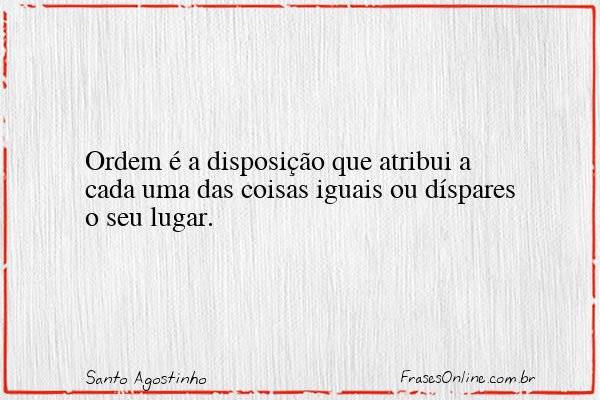 Frase de Santo Agostinho