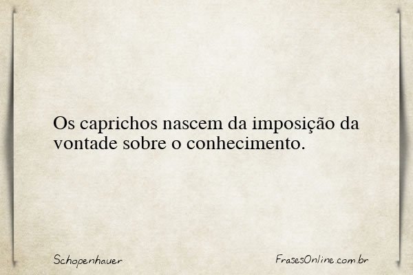 Frase de Schopenhauer