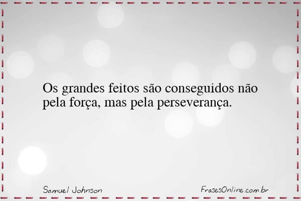Frase de Samuel Johnson
