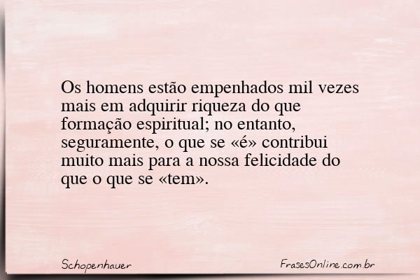 Frase de Schopenhauer