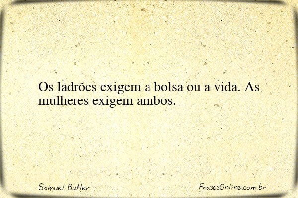 Frase de Samuel Butler