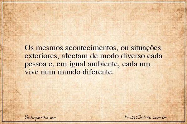 Frase de Schopenhauer