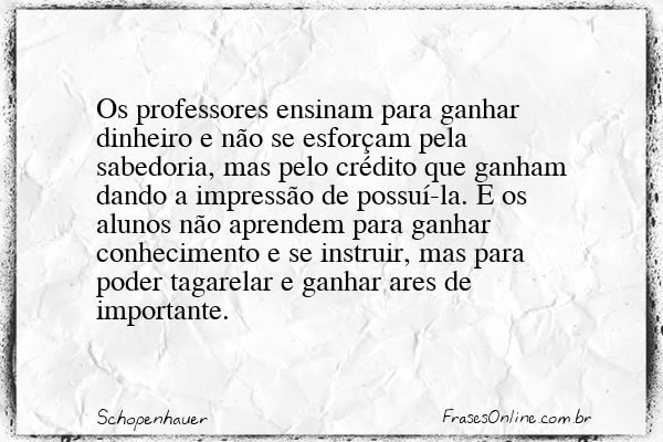 Frase de Schopenhauer
