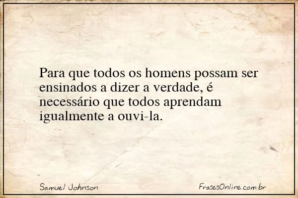 Frase de Samuel Johnson
