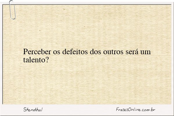 Frase de Stendhal
